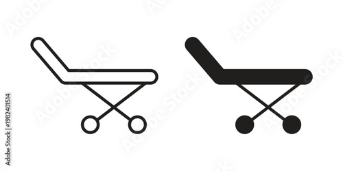 Stretcher icon set. line art vector icon for apps and websites