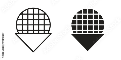 Stroopwafel icon set. line art vector icon for apps and websites