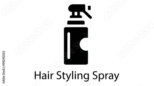 Hair styling spray icon, vector illustration