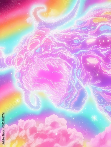 Colorful Mythical Creature Art