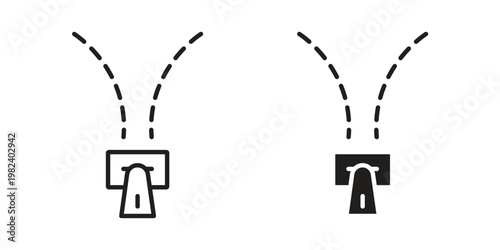 zipper icon set. line art vector icon for apps and websites