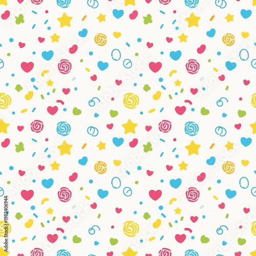 Colorful Confetti and Decorative Elements for Celebrations and Festive Themes