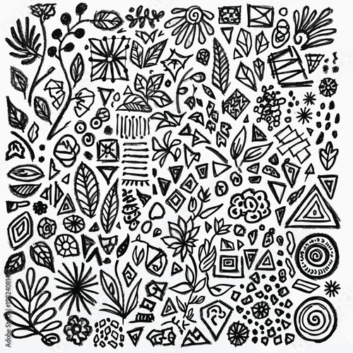 Abstract Black and White Geometric Pattern for Artistic and Creative Design