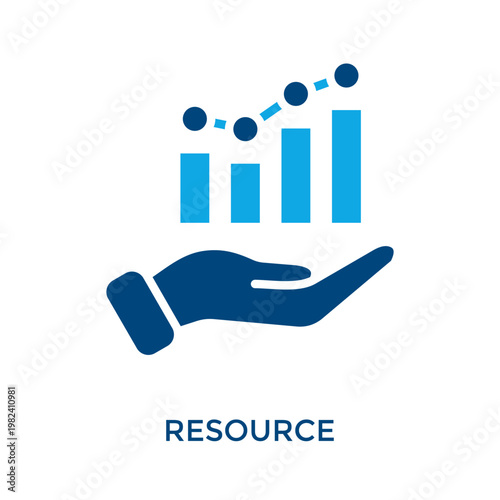 Resource Icon Dual Tone Style. Vector Illustration For Graphic Design