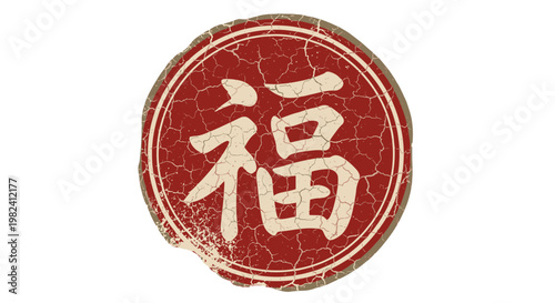 Chinese character for good fortune symbol.