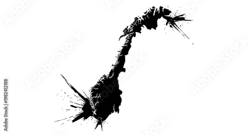 Ink splatter forming a scorpion silhouette.