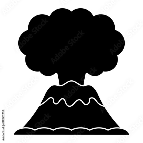 火山の噴火アイコン