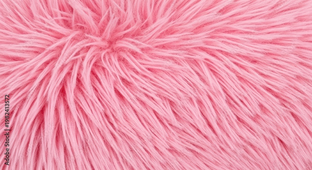 Fototapeta premium A close-up of the soft pink fur texture, showing its long, fine fibers.