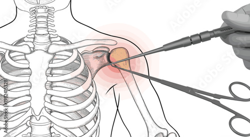 Shoulder Arthroscopy Surgical Procedure Illustration