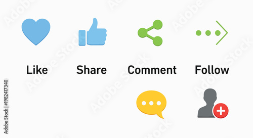 Social media icons on screen.