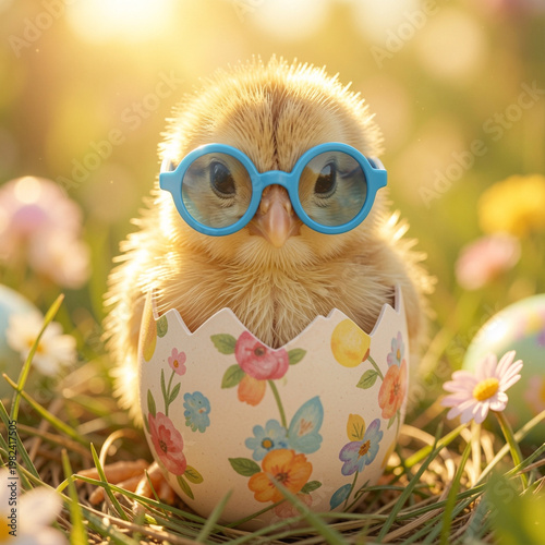 easter chick with egg