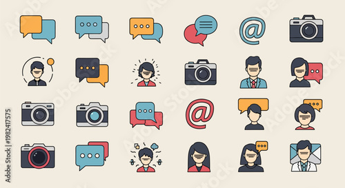 Social Media Icon Set.
