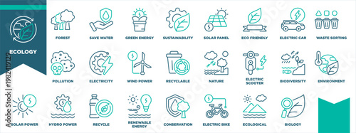 Ecology Icon Sheet Line Color