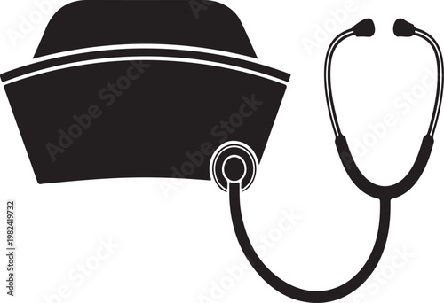 Professional medical stethoscope instrument isolated on a white background for cardiology diagnostic examination and healthcare treatment by a doctor or nurse in a hospital