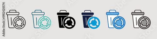 Recyclable Single Icon Pack Multistyle