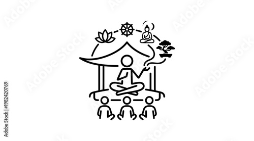 Zen Meditation and Spiritual Guidance Icon