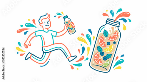 Healthy Drink and Active Lifestyle