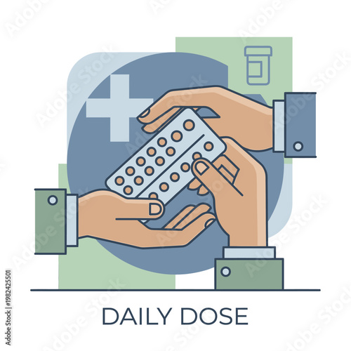 Hands holding a blister pack.