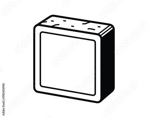 Limestone block vector EPS10, construction material illustration