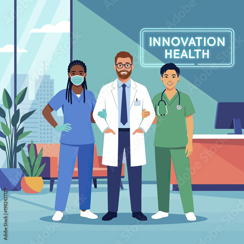 Medical professionals in a hospital.