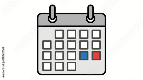 Calendar Icon with Highlighted Dates