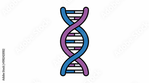 Vibrant DNA Double Helix Structure Illustrating Genetics and Molecular Biology