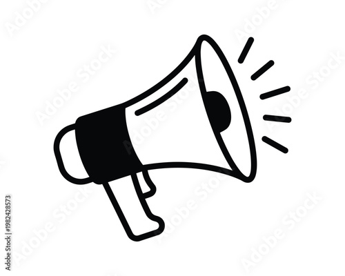 Megaphone vector illustration, promotion and announcement