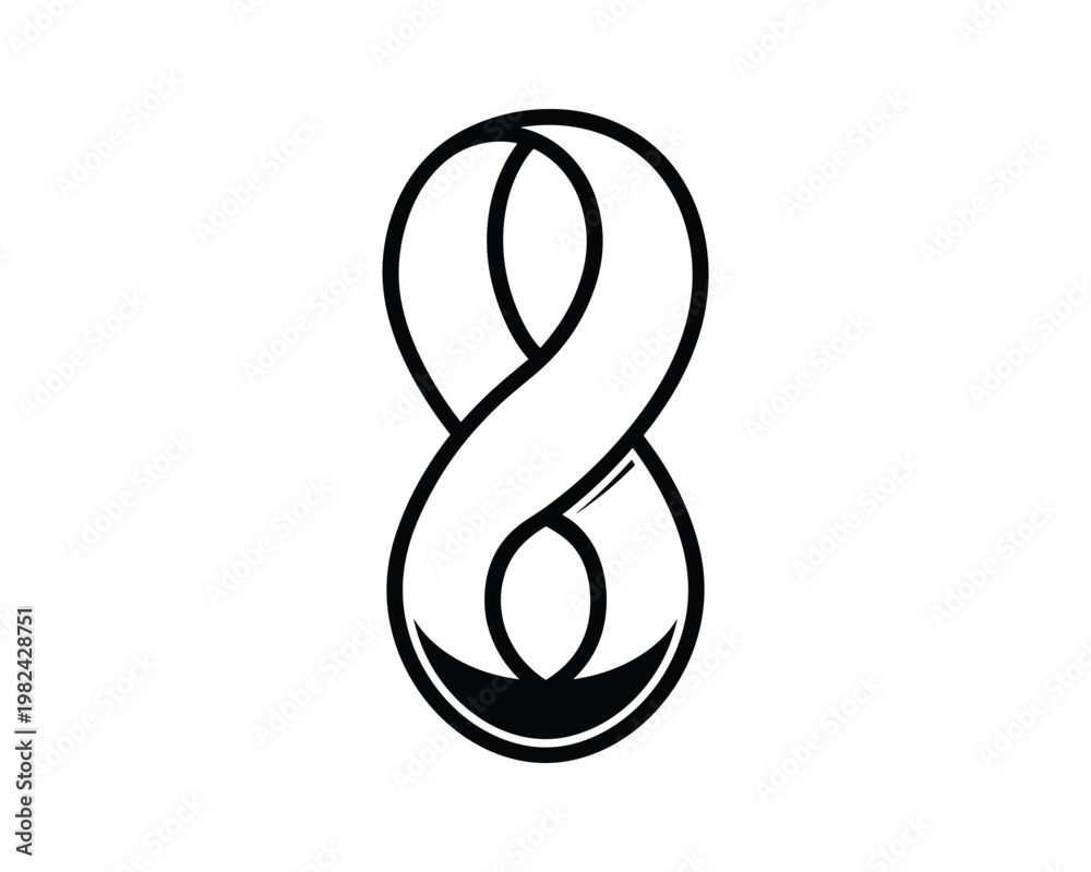 Fototapeta premium Mobius Strip Vector Infinity Symbol Shape Knot Design