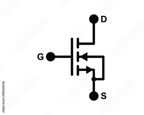 MOSFET Circuit Diagram: Electronic Component Schematic Symbol