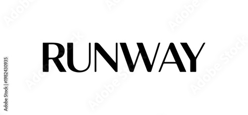 Runway Minimalist Logo in Black Vector Format