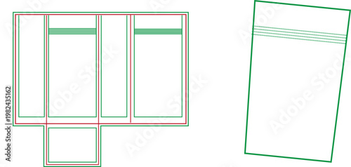 Professional Packaging Box Die-Cut Template with Fold Lines and Cut Margins Vector Illustration