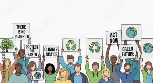 Climate Change Protest Activism Illustration