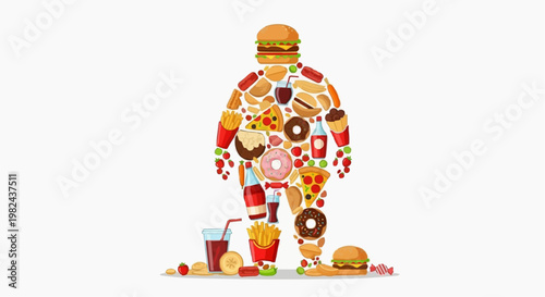 Fast Food Junk Food Health Risk Concept