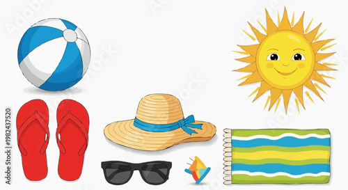 Summer Beach Vacation Holiday Illustration