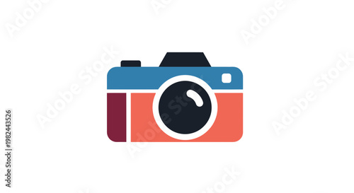 Camera Icon Vector Illustration, Minimalist Photography Symbol for Digital Media and Creative Design Projects