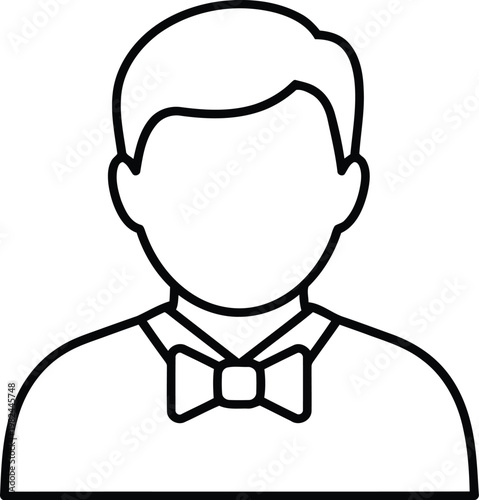 Icon of a man wearing a bow tie