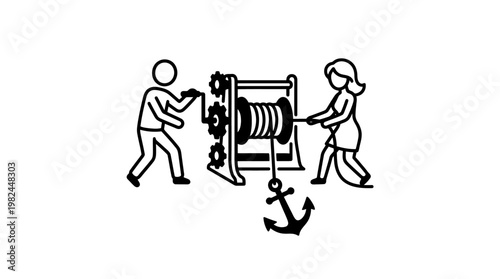 People Working Together to Raise Anchor