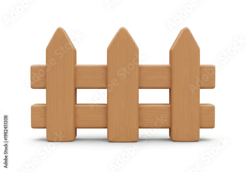 A weathered wooden picket fence with a classic design, perfect for garden boundaries and rustic charm