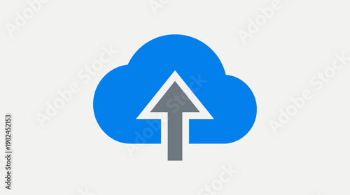 A 3d vector illustration of a blue arrow road sign symbol designed as a web button icon for a real estate business homepage representing a success direction or house sale upload concept