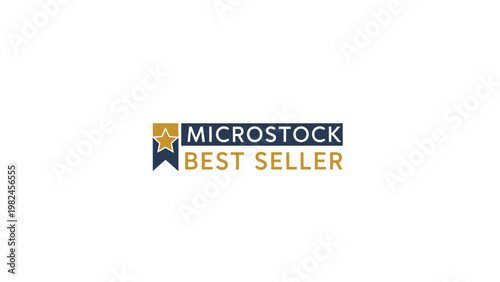 Microstock best seller badge icon.