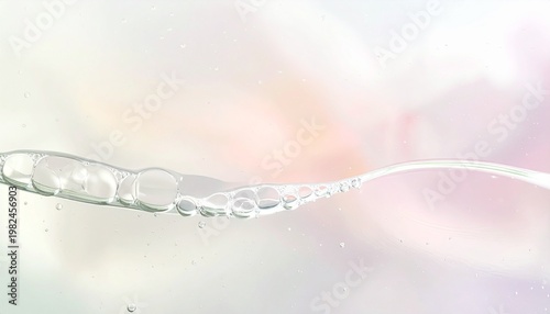 Pearl Pink Carbonation Serum Bubbles Transparent Abstract Background