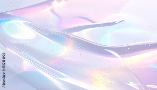 Pearl Holographic Gel Serum Transparent Drip Beauty Background
