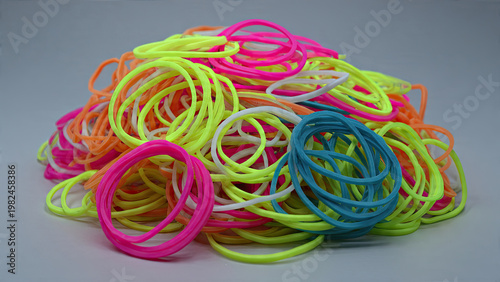 colorful rubber bands