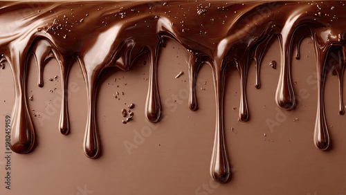 melted chocolate dripping