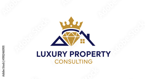 Elegant Real Estate Investment Concept with Crown and Diamond