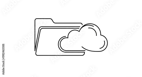 Cloud storage folder icon