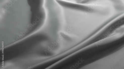 Elegant, flowing fabric with soft folds and shadows, creating a luxurious and smooth texture