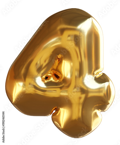 Golden balloon number 4