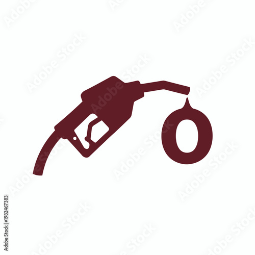 Fuel nozzle icon with a circular object