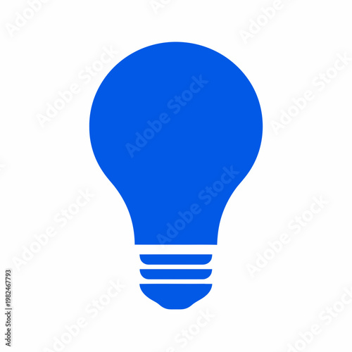 A blue icon lightbulb represents innovation indoors